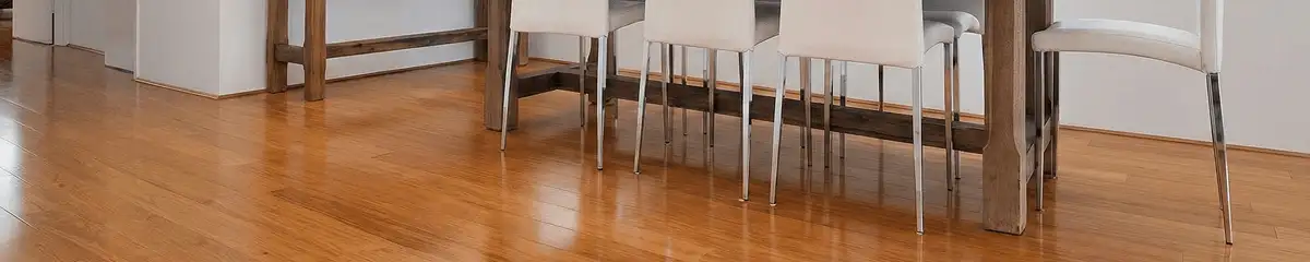 Professionally installed and refinished bamboo flooring in a residential home, showcasing smooth finish and natural wood tones in Phoenix, AZ