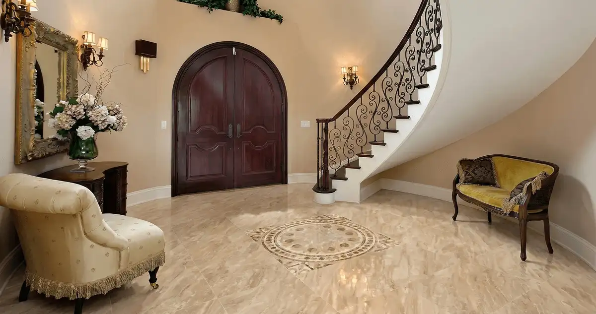 Entrance hall with professionally installed ceramic tile flooring in Phoenix AZ