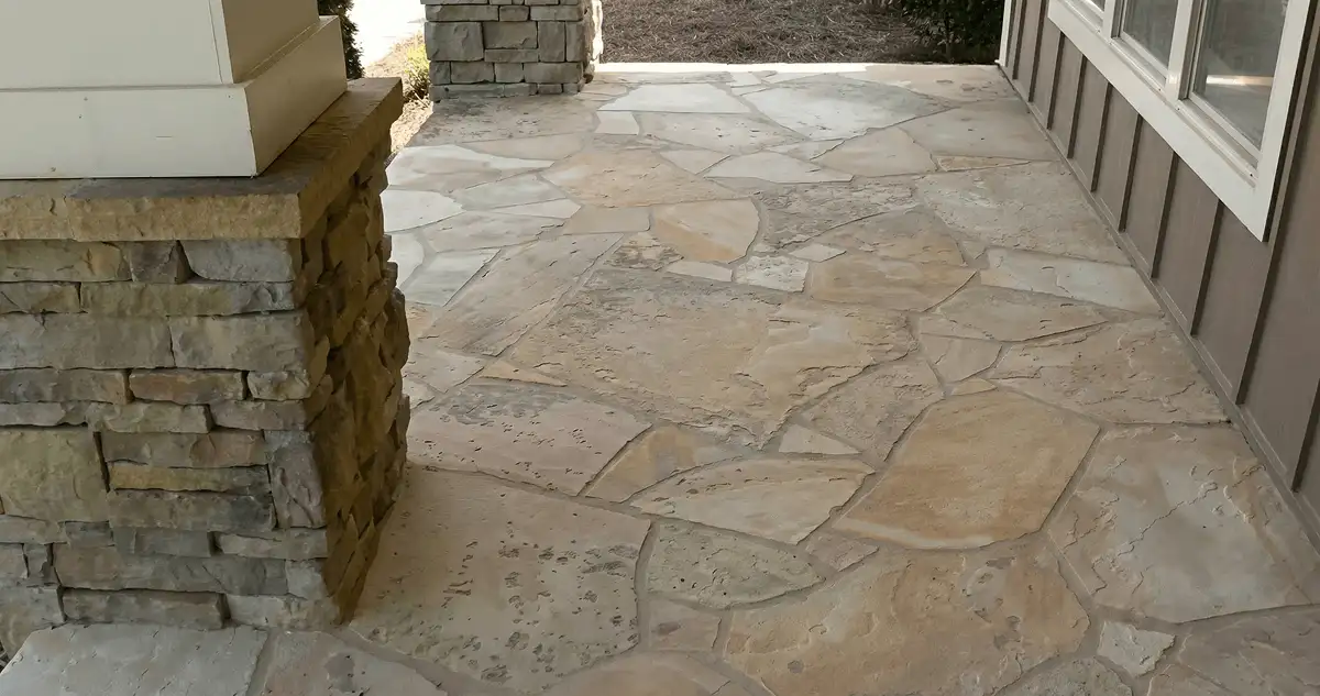 House entrance with professionally installed stone flooring in Phoenix AZ
